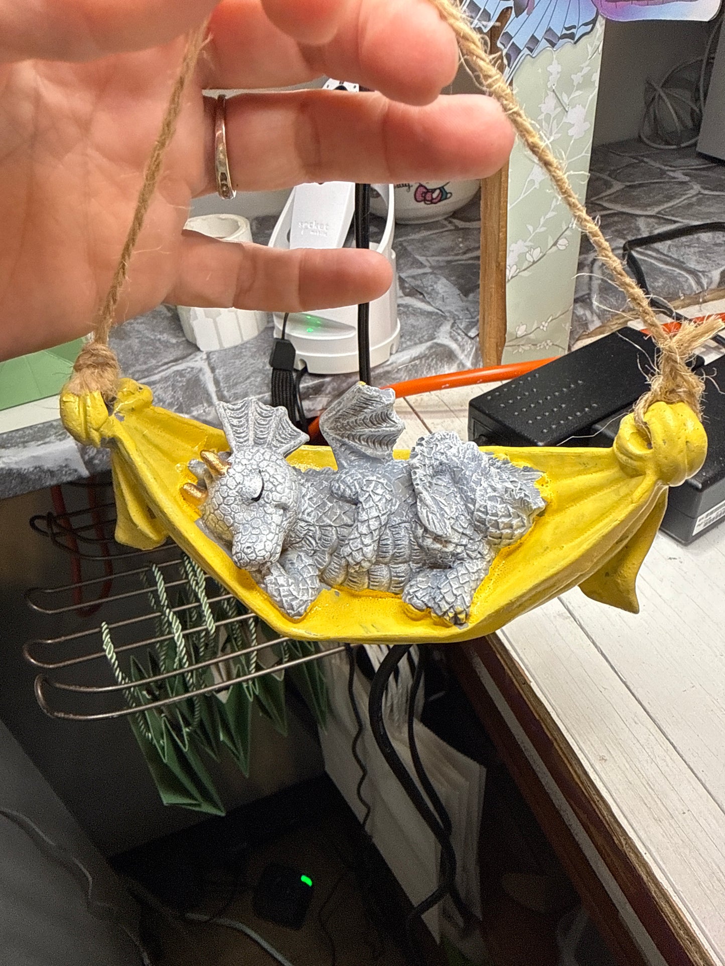 Hanging Yellow Dragon in Hammock