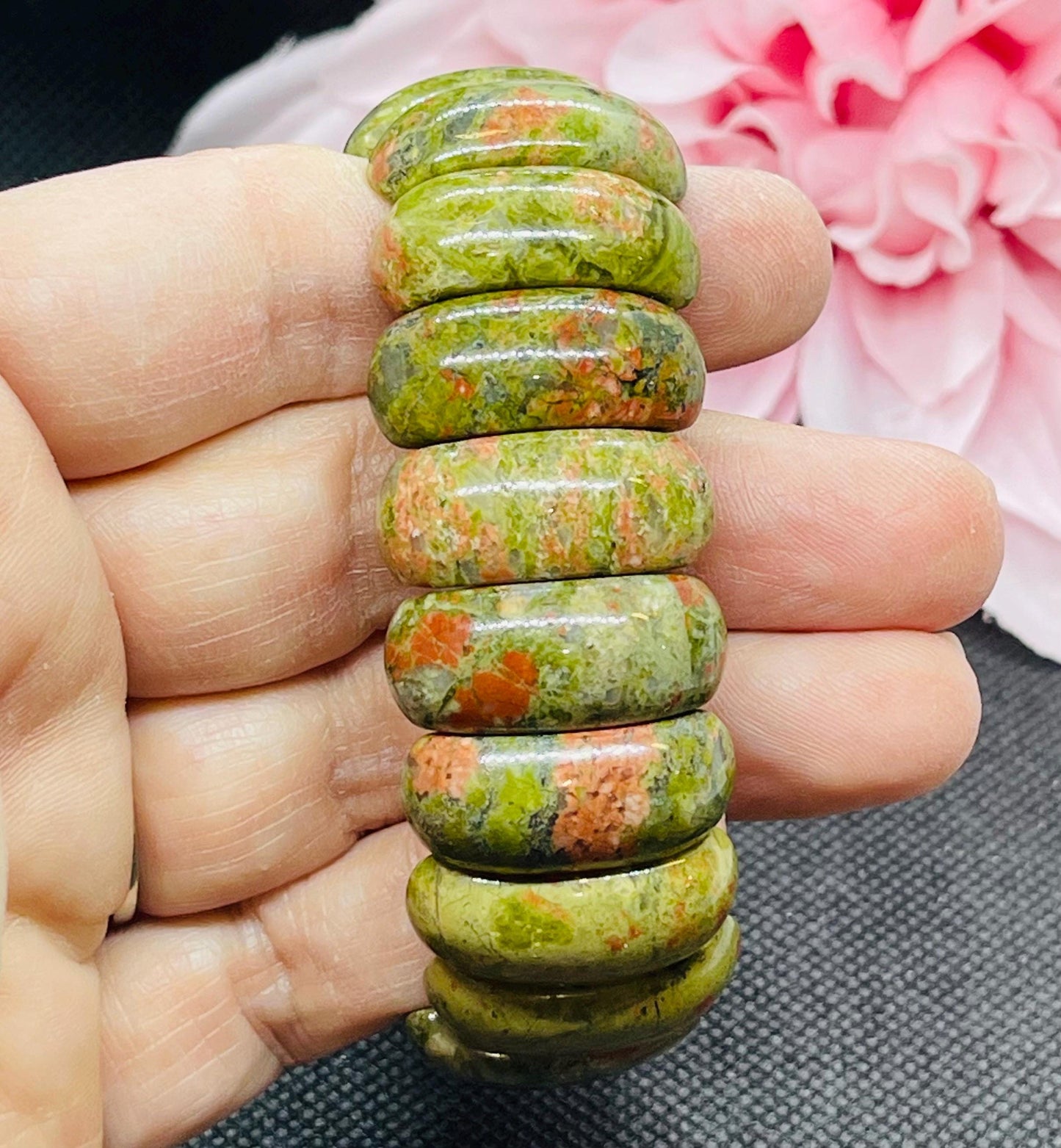 Unakite Elastic Bracelet