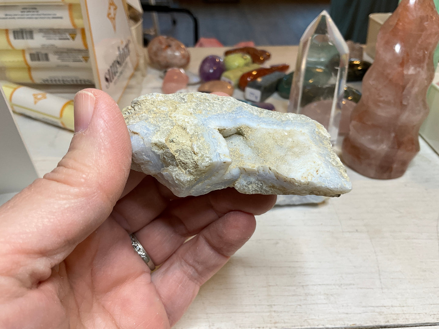 Raw Blue Lace Agate