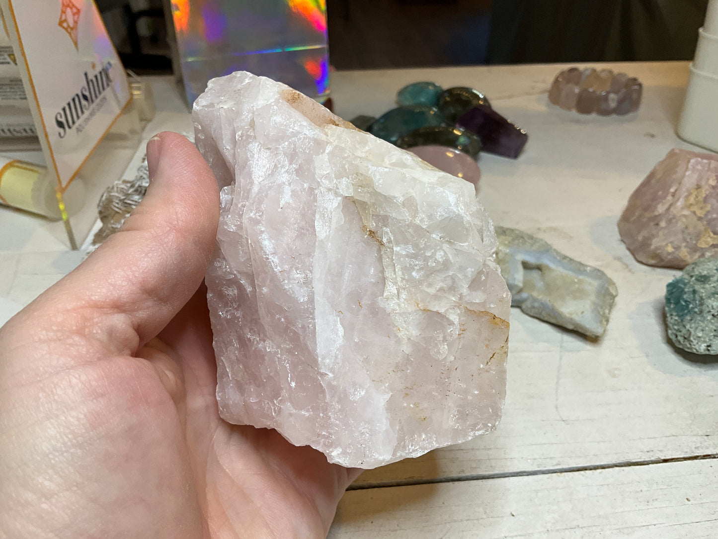 Raw Rose Quartz 1lb 9.5oz