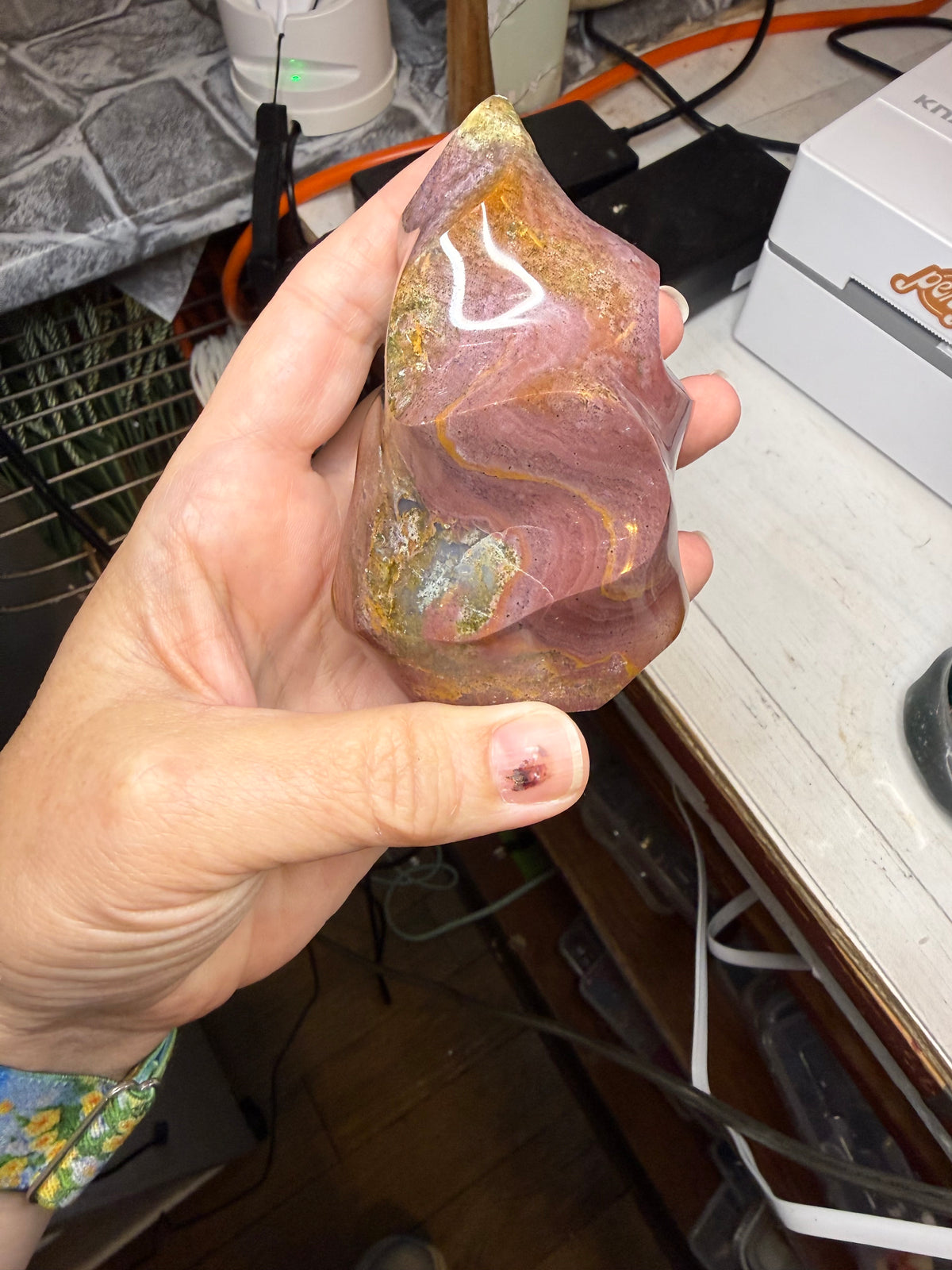 Ocean Jasper Flame Crystal