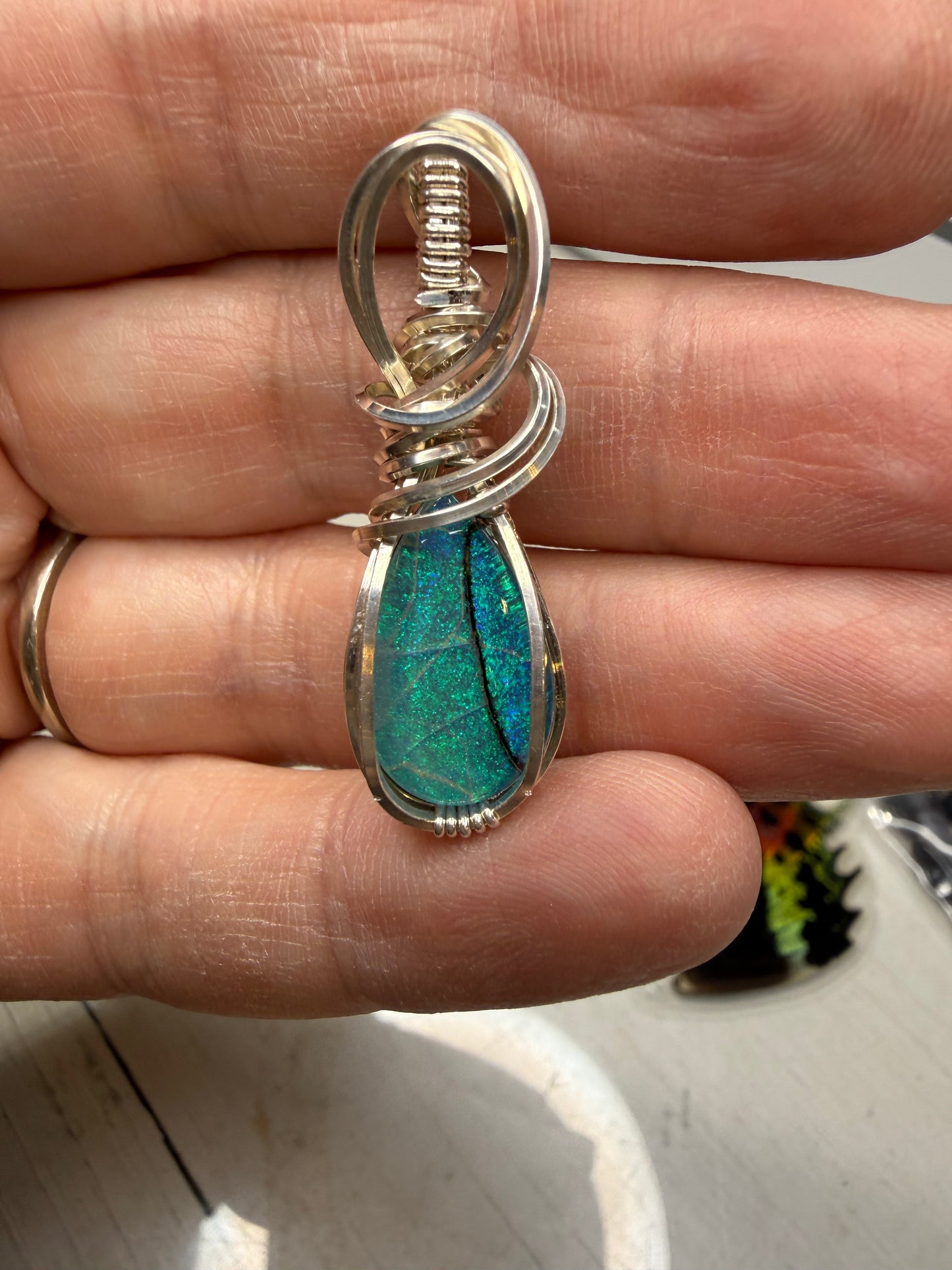 Monarch Opal in Sterling Silver