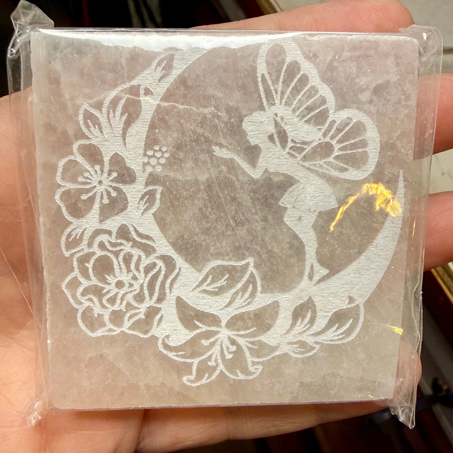 Fairy Selenite Charging Plates 2.5inx2.5in Crystal