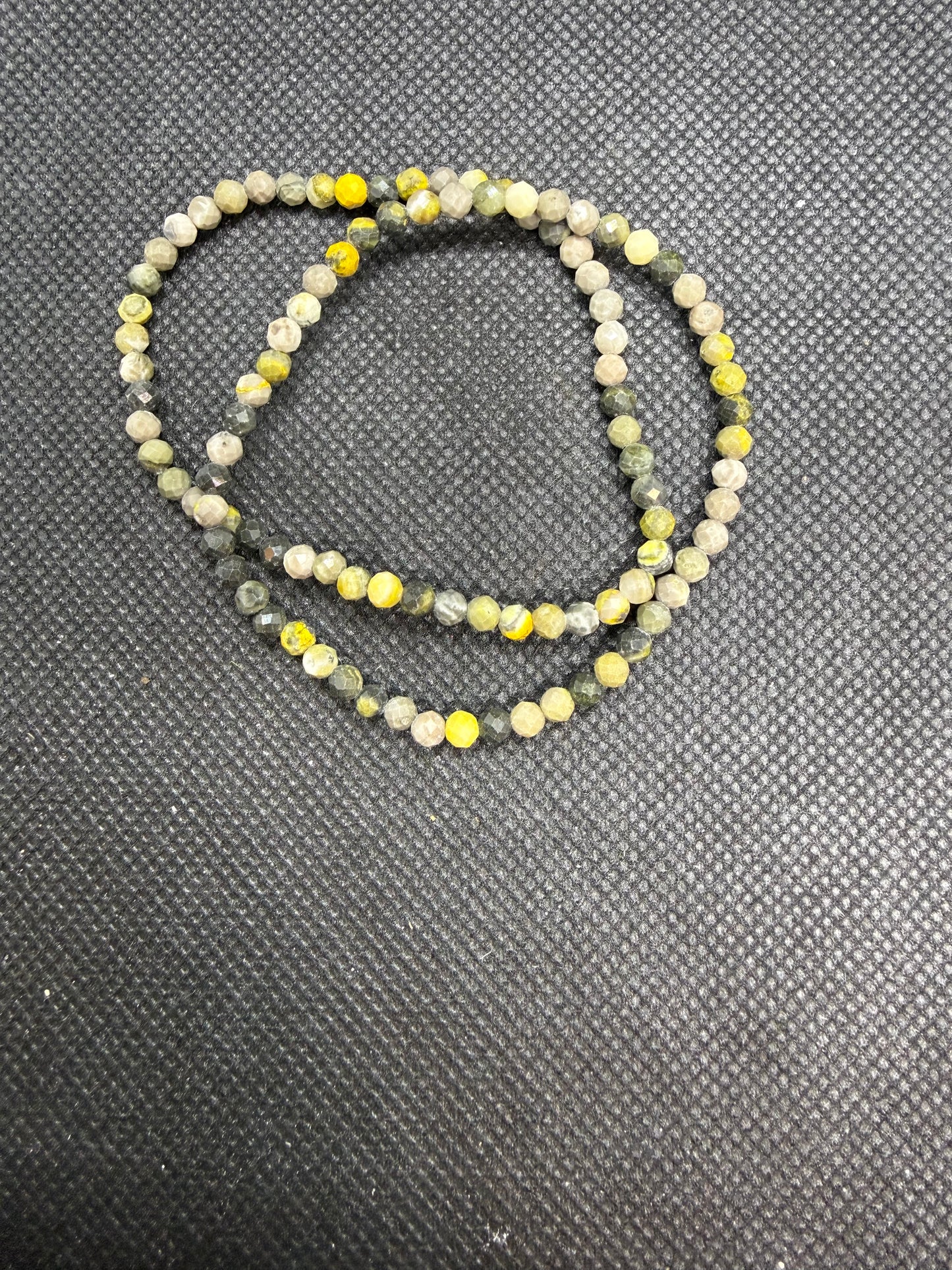 Bumblebee Jasper Yellow Elastic Crystal Bracelet