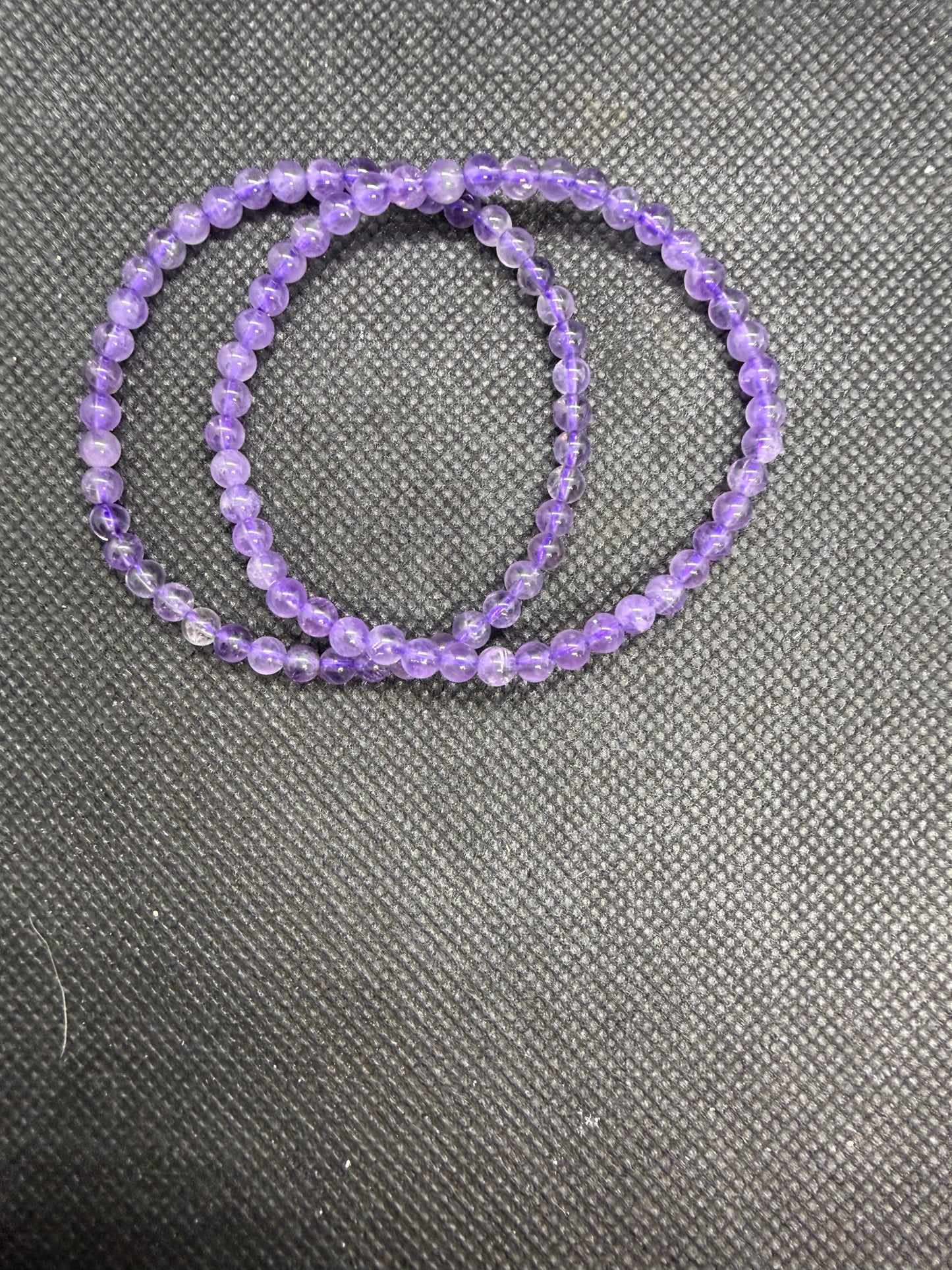 Purple Amethyst Crystal Beaded Elastic Bracelets
