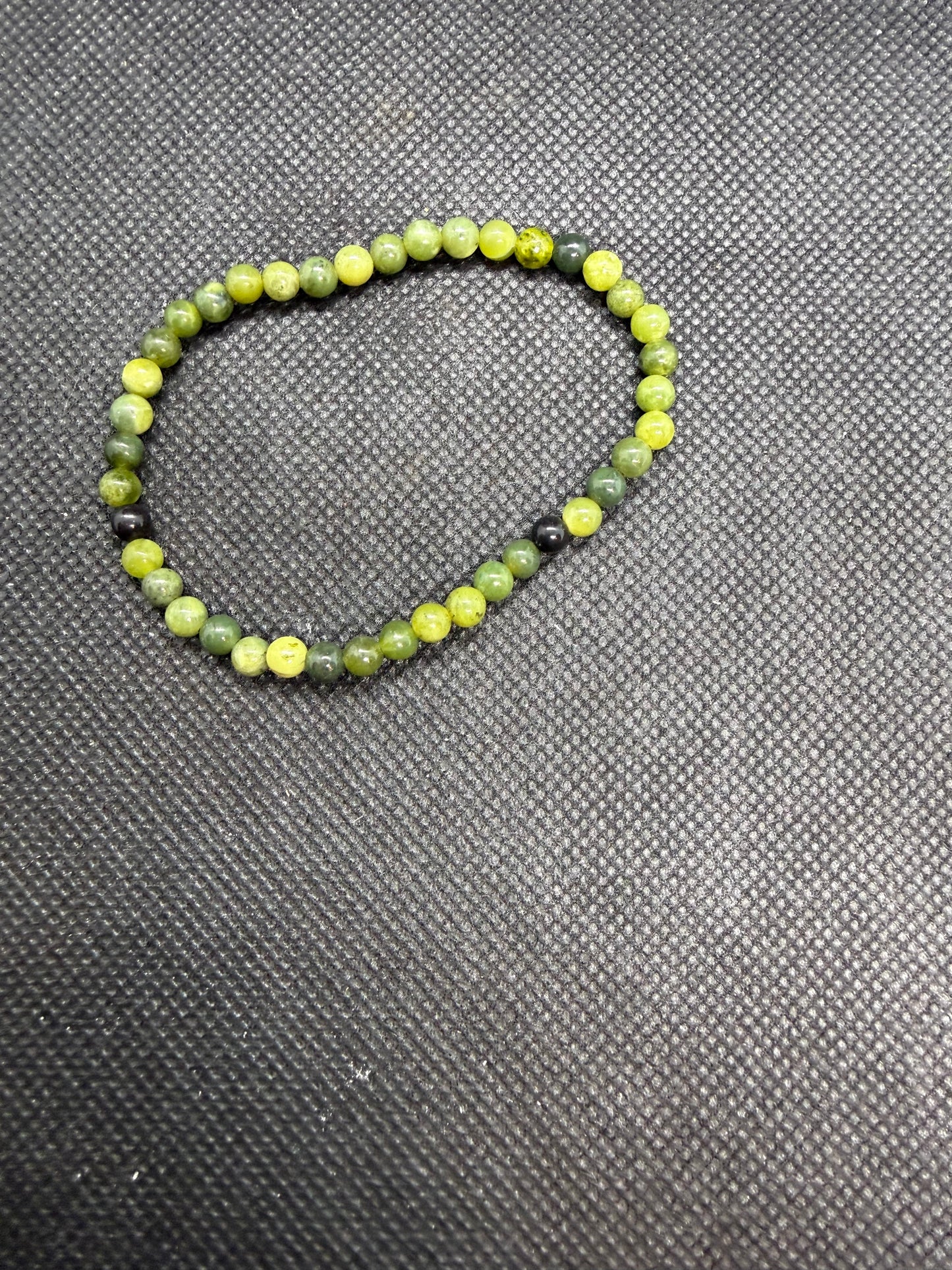Green Jade Elastic Crystal Bracelet