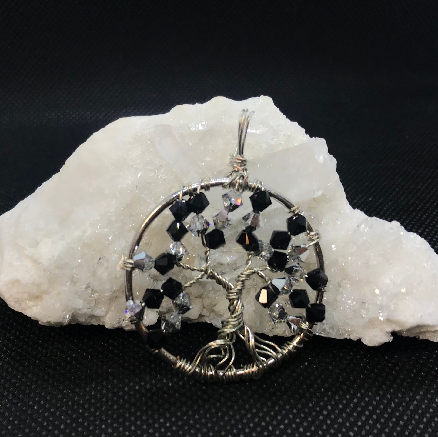 Handmade Swarovski Crystal Silver Pendant