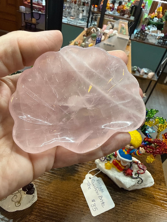Rose Quartz Shell Bowls Pink