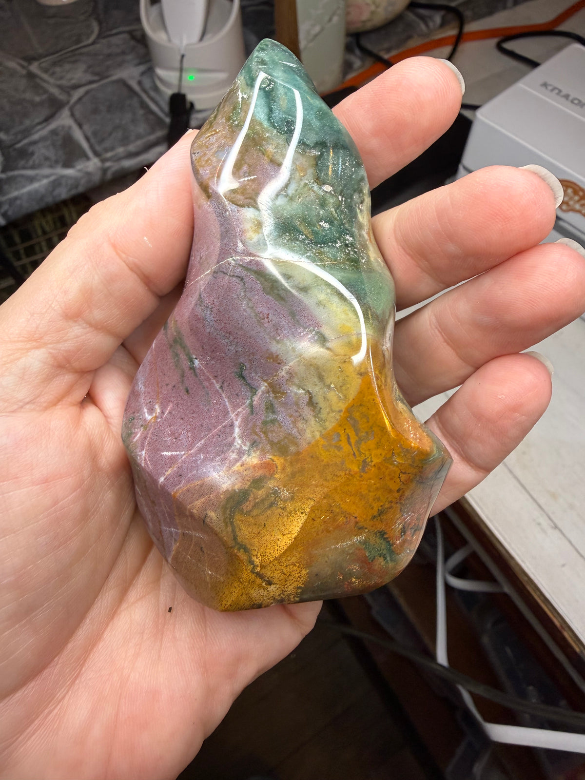 Ocean Jasper Flame Crystal