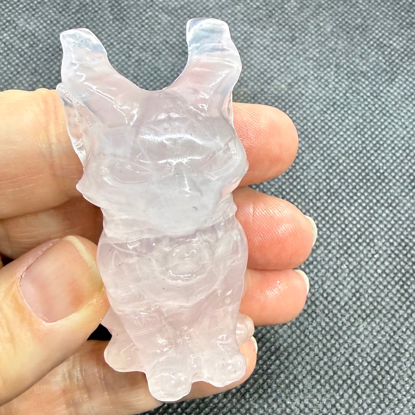 Ancient Crystal Cat Carving