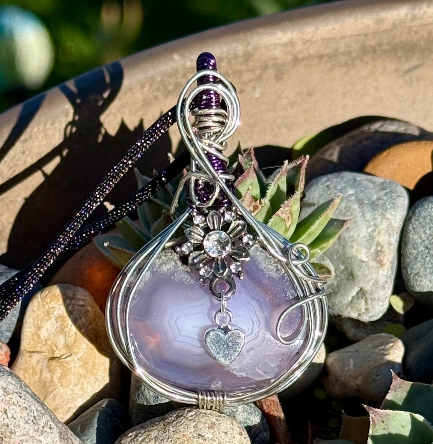 TS Inspired Fate of Ophelia Moss Agate Pendant Necklace Jewelry