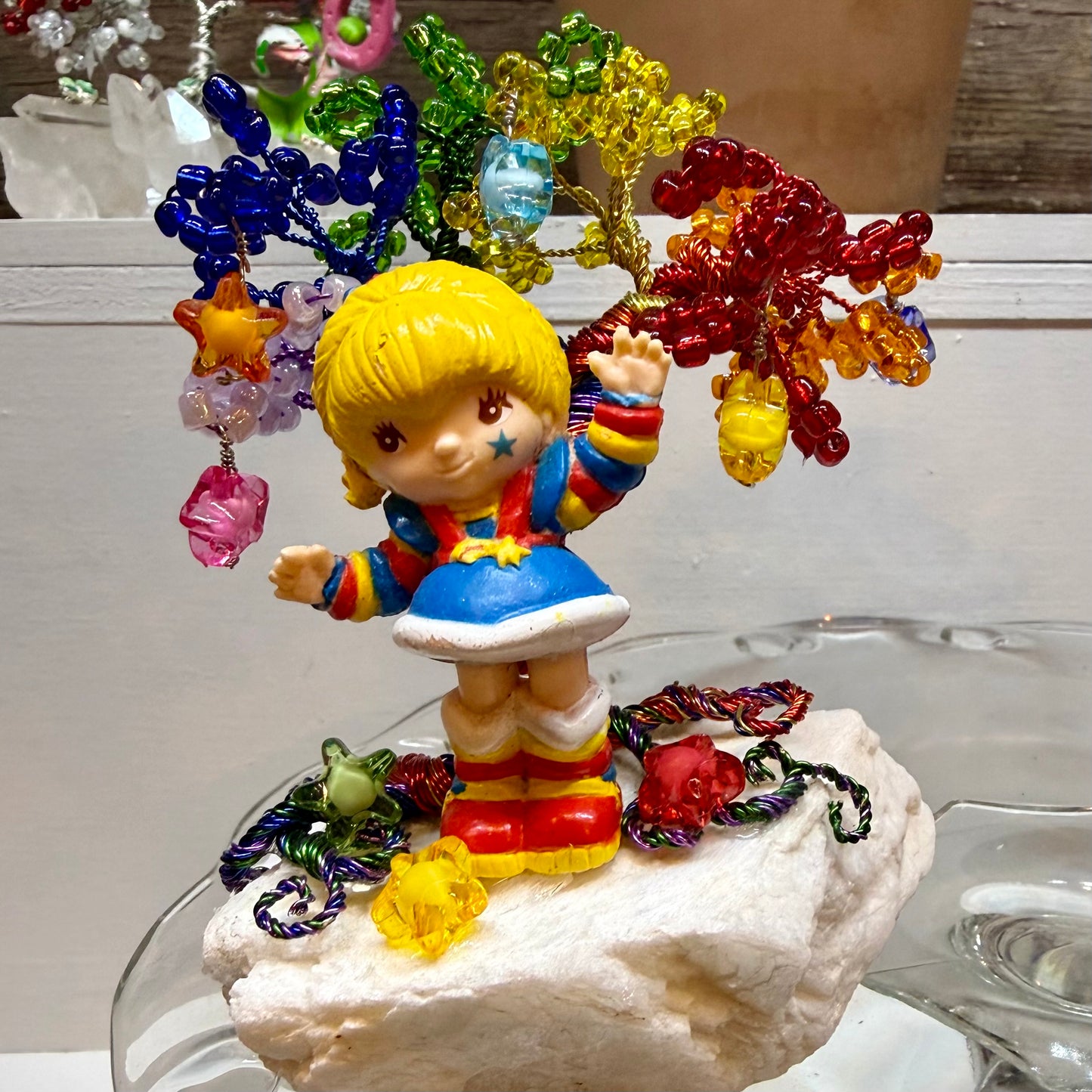 Rainbow Brite Wire Tree on Quartz 80’s Vintage