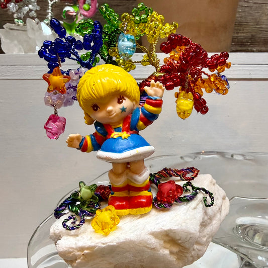 Rainbow Brite Wire Tree on Quartz 80’s Vintage