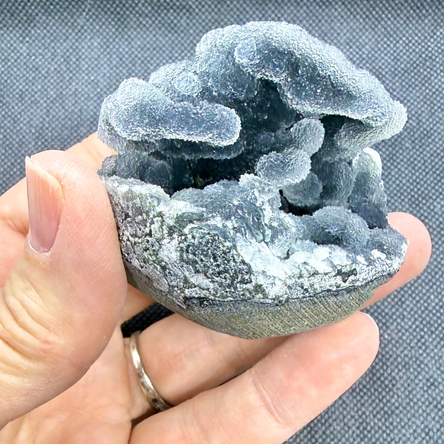 Apophyllite Black Chalcedony Crystal