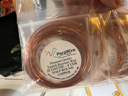 Copper 21 Half Round Parawire