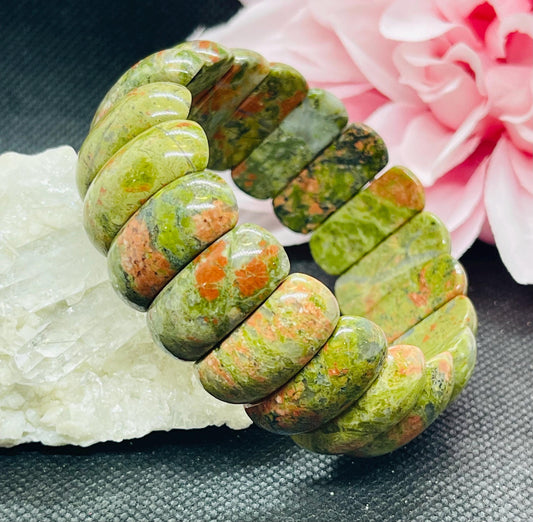 Unakite Elastic Bracelet