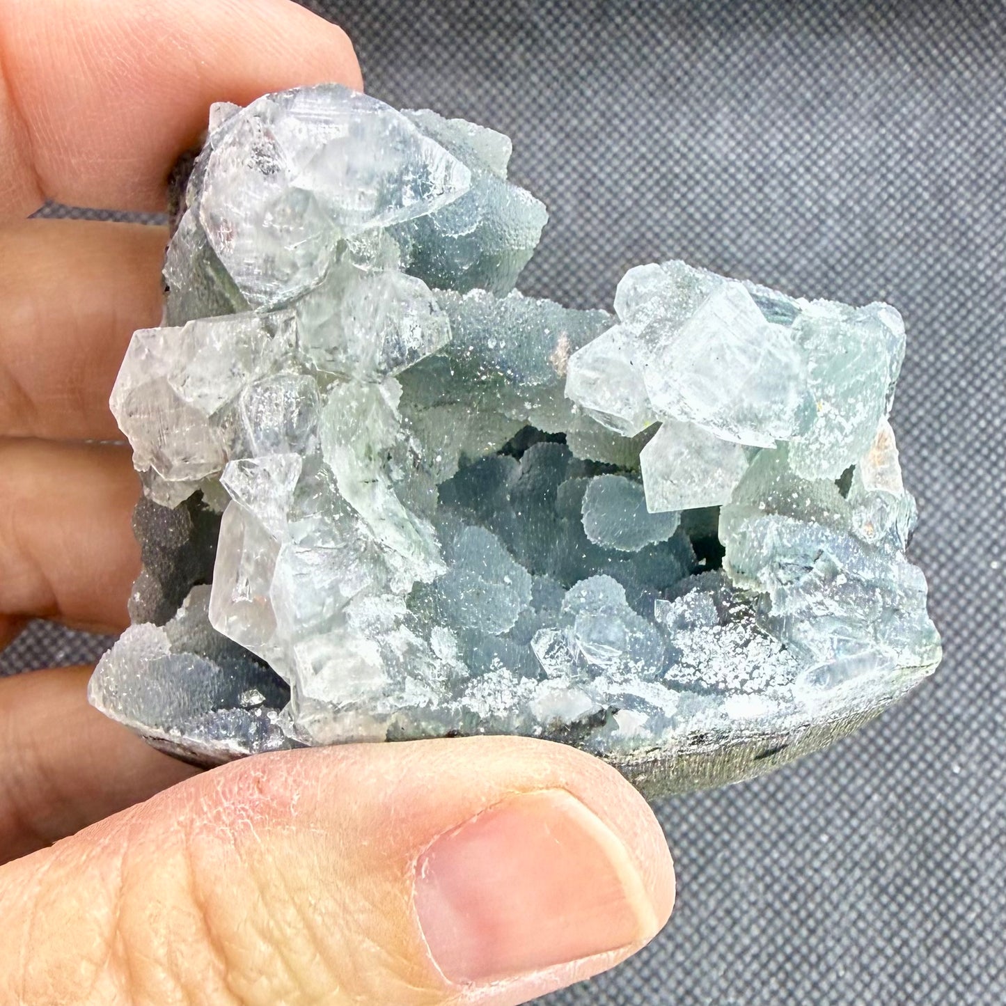 Apophyllite Black Chalcedony Crystal