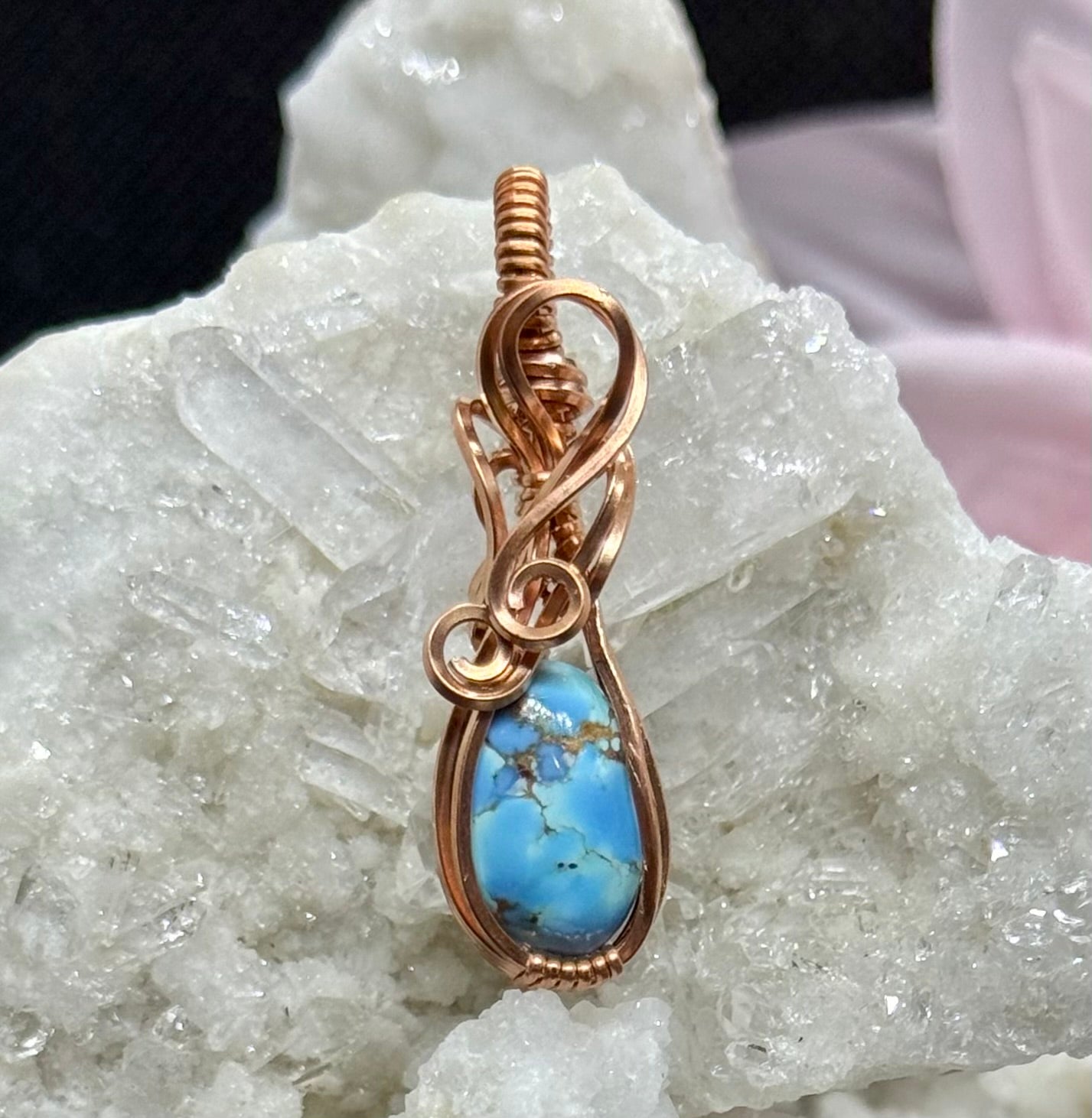 Golden Hills Turquoise Mini Pendant Necklace in Copper Jewelry Gift