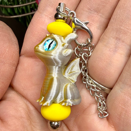 Baby Dragon Yellow/Grey Bag Charm