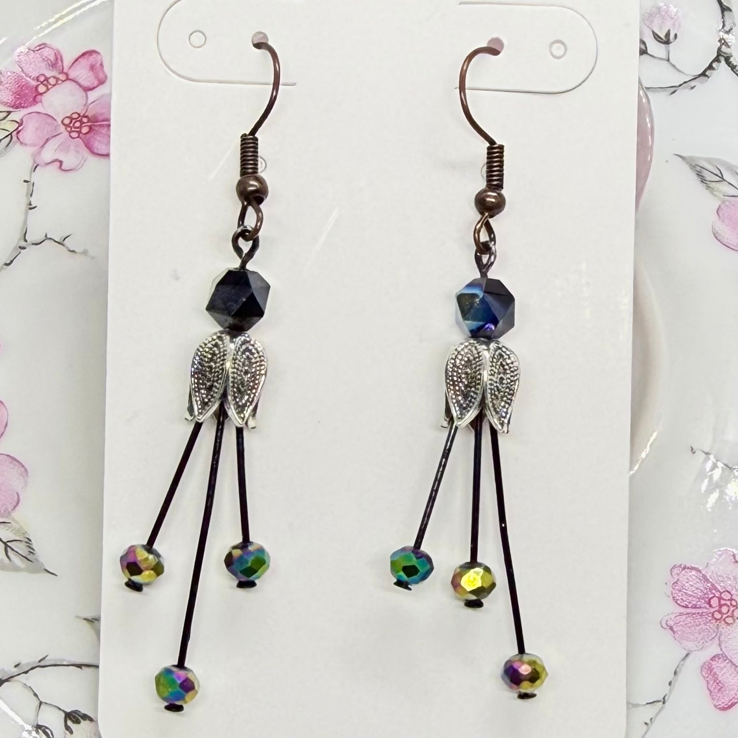 Black Tulip Earrings