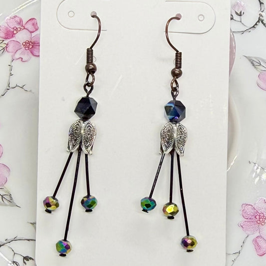 Black Tulip Earrings