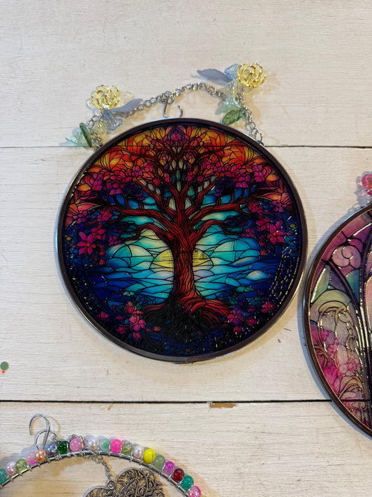 Glass Tree of Life Suncatcher