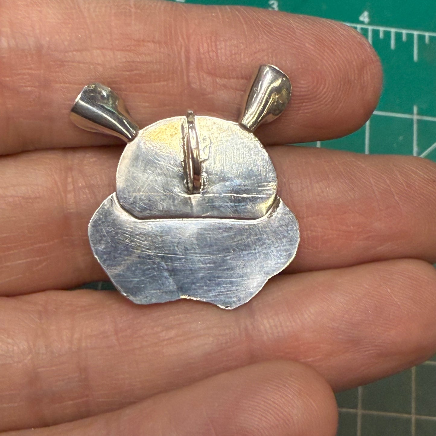 Sterling Silver Handcrafted Hippo Pendant Bracelet