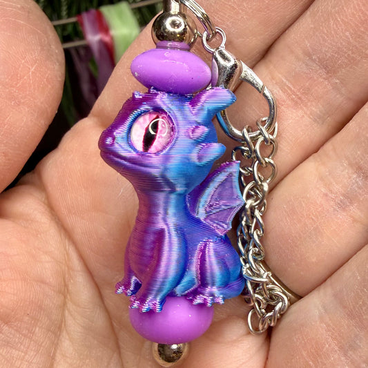 Baby Dragon Purple Bag Charm