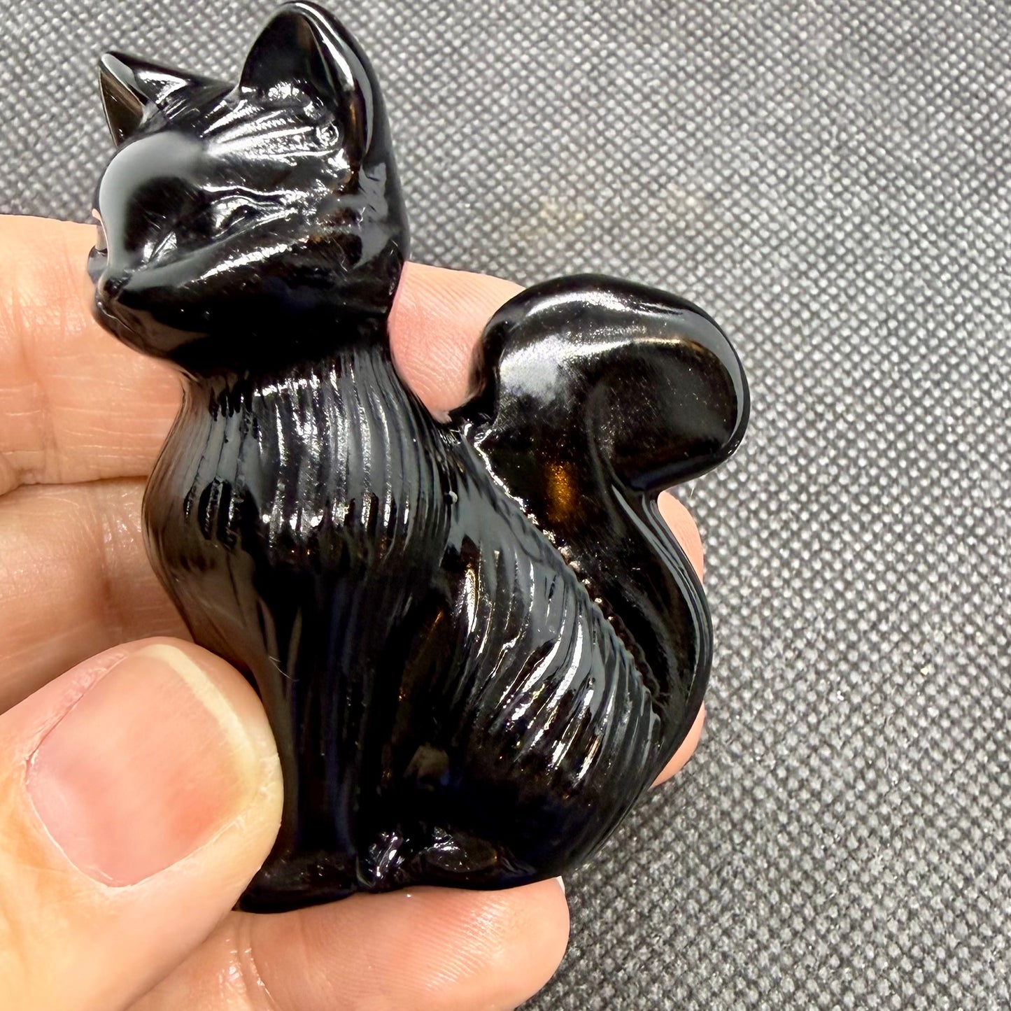 Cat Crystal Carving
