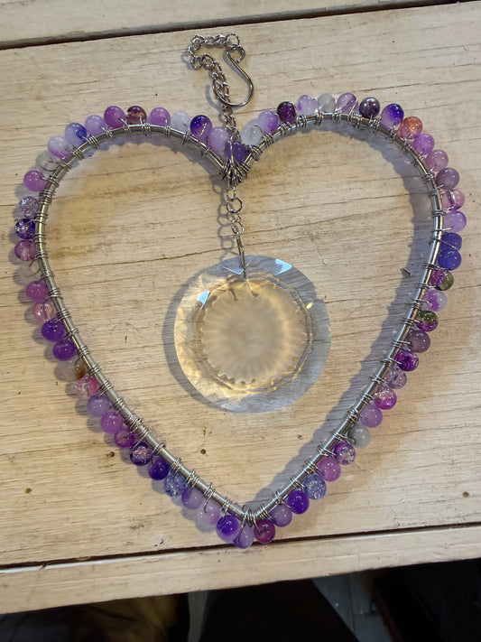 Purple Heart Suncatcher