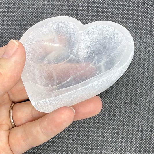 Selenite Small Heart Bowl