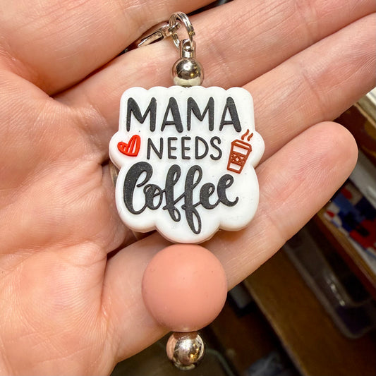Mama Needs Coffee Bag Charm
