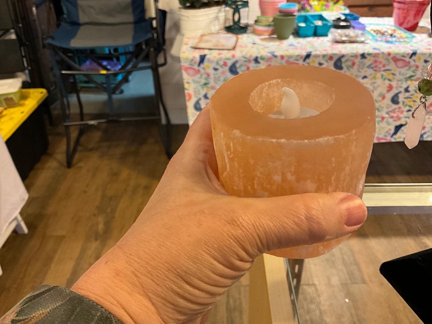 Selenite Candle Holders