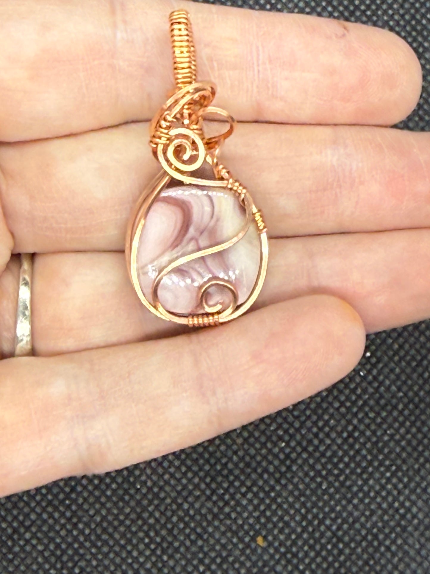 Windy Mountain Agate in Copper Pendant Necklace Jewelry