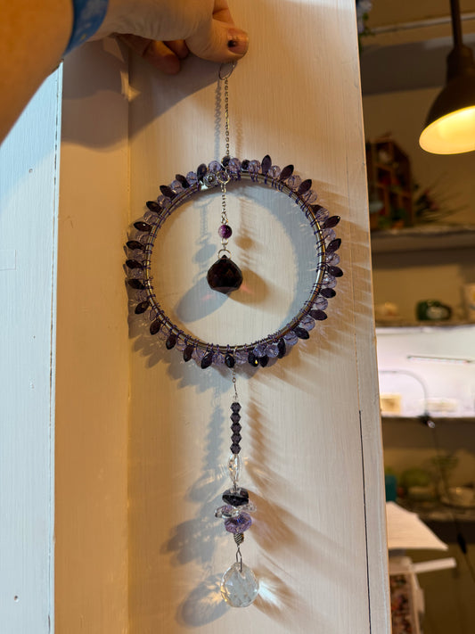 Purple Teardop Suncatcher
