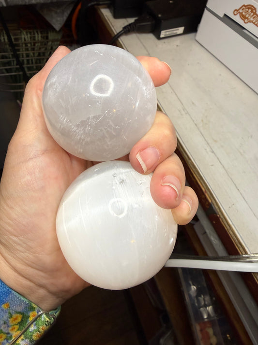 Medium Selenite Sphere Crystal 10oz