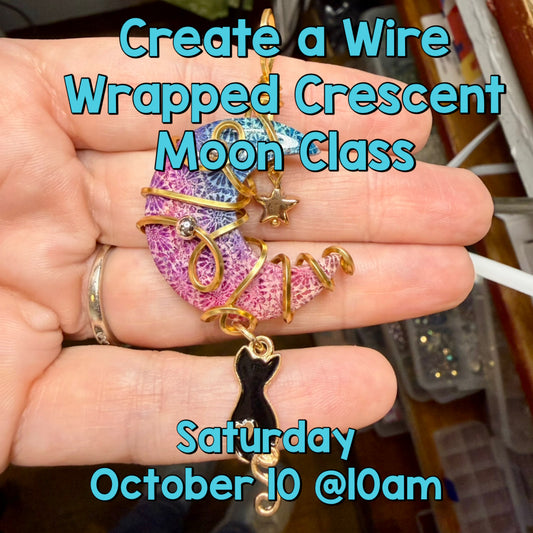 CLASS Wire Wrapped Crescent Moon
