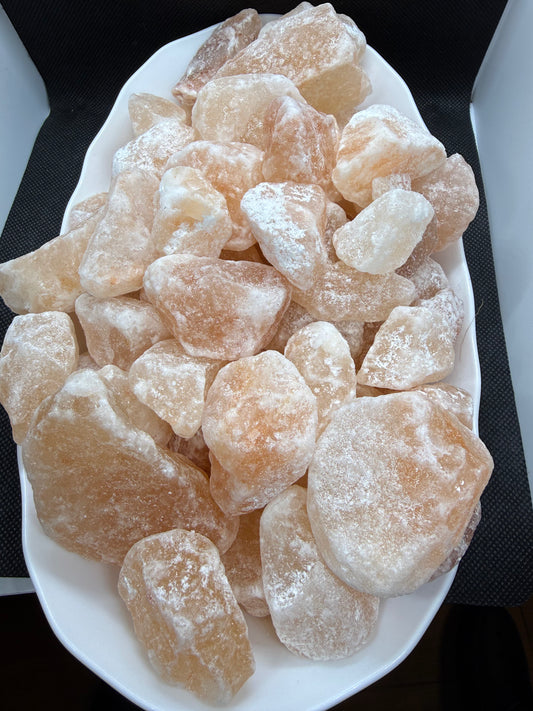 Raw Peach Selenite Pieces Crystal