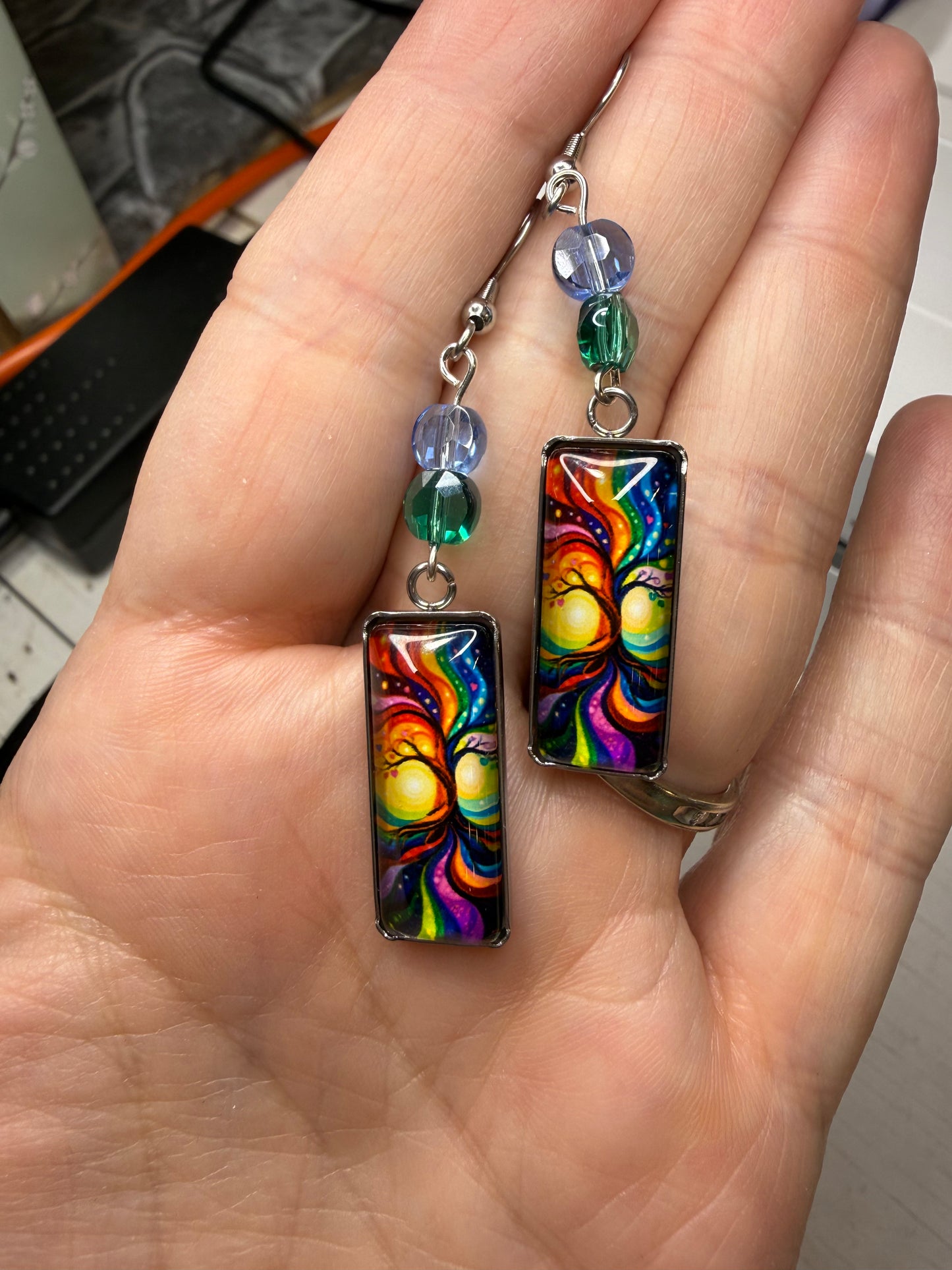 Earrings Rainbow Tree of Life