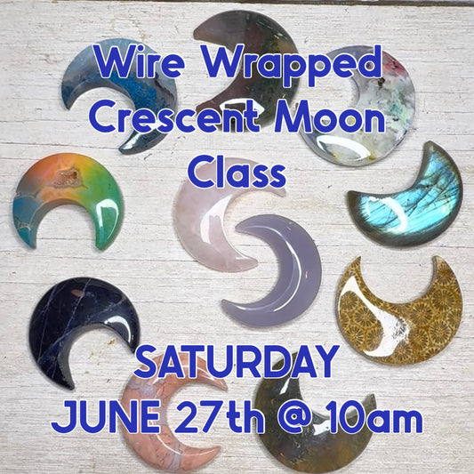 CLASS Wire Wrapped Crescent Moon