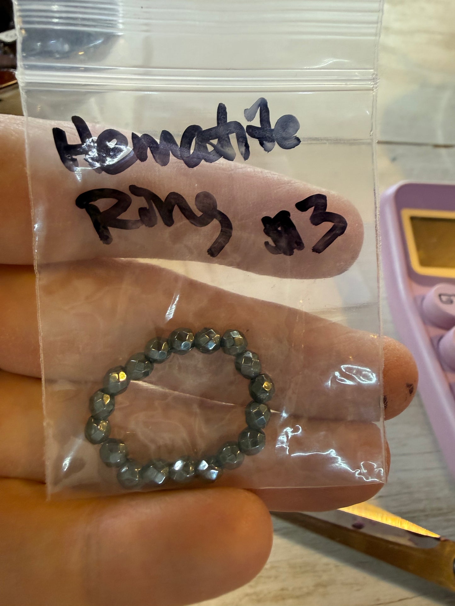 Elastic Hematite Rings Stretch