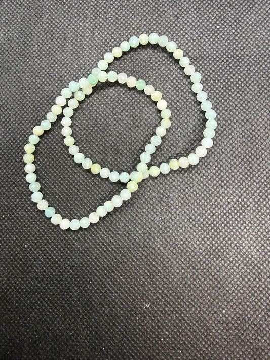 Aquamarine Blue Elastic Crystal Bracelet