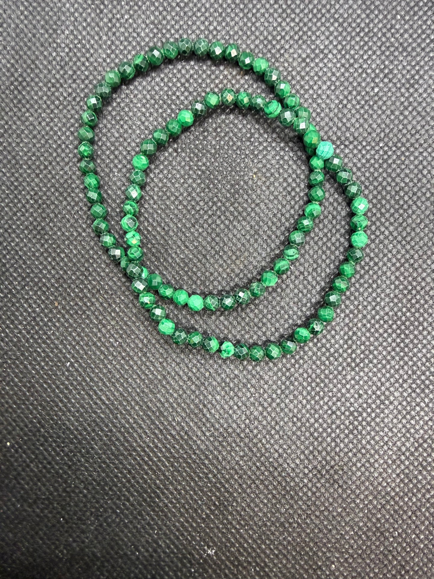 Malachite Green Crystal Elastic Bracelet