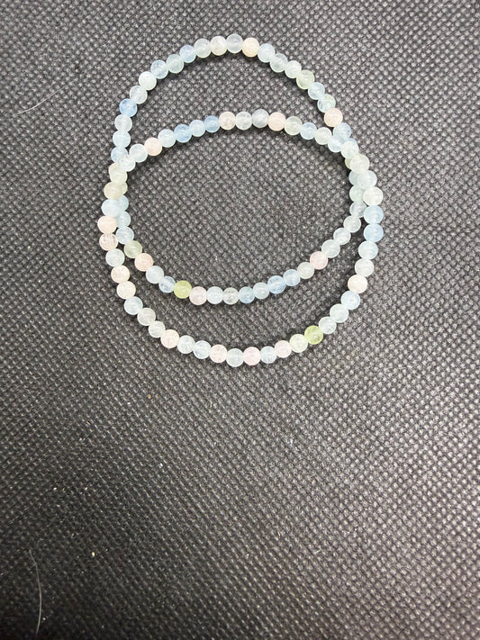 Morganite Pastel Elastic Crystal Bracelet