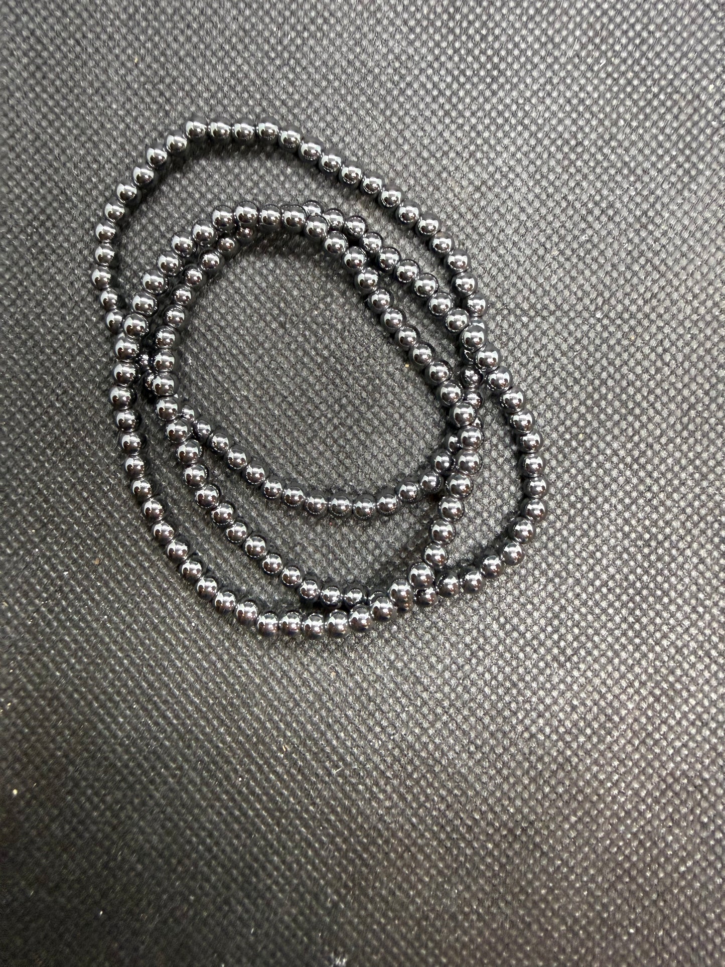 Hematite Grey Crystal Elastic Bracelet