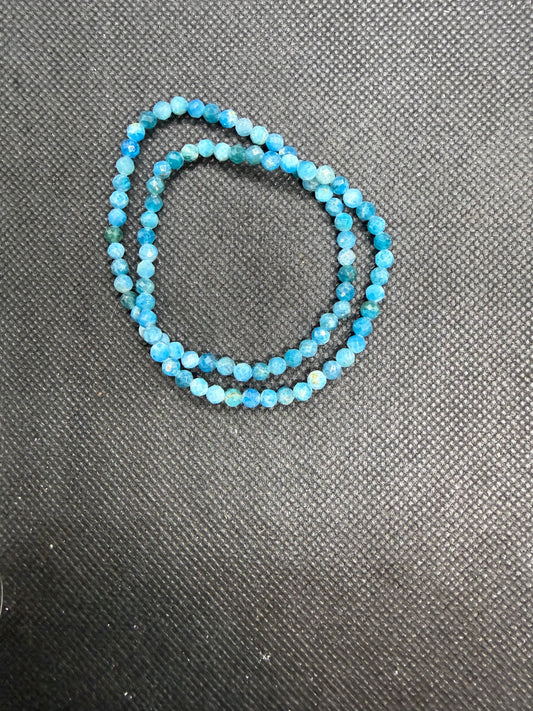Blue Apatite Crystal Elastic Bracelet