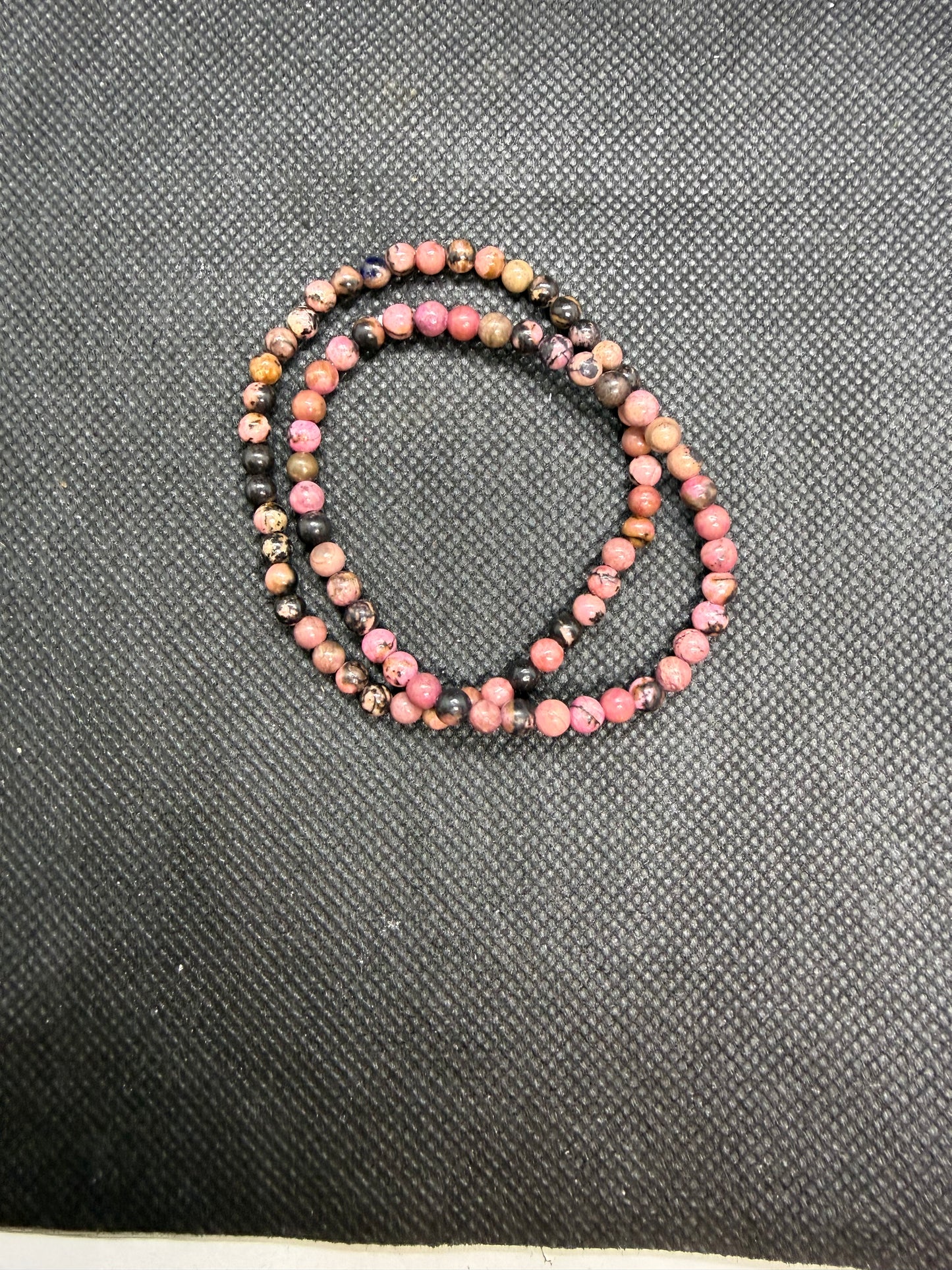 Rhodonite Pink Crystal Elastic Bracelet