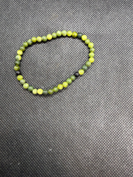 Green Jade Elastic Crystal Bracelet