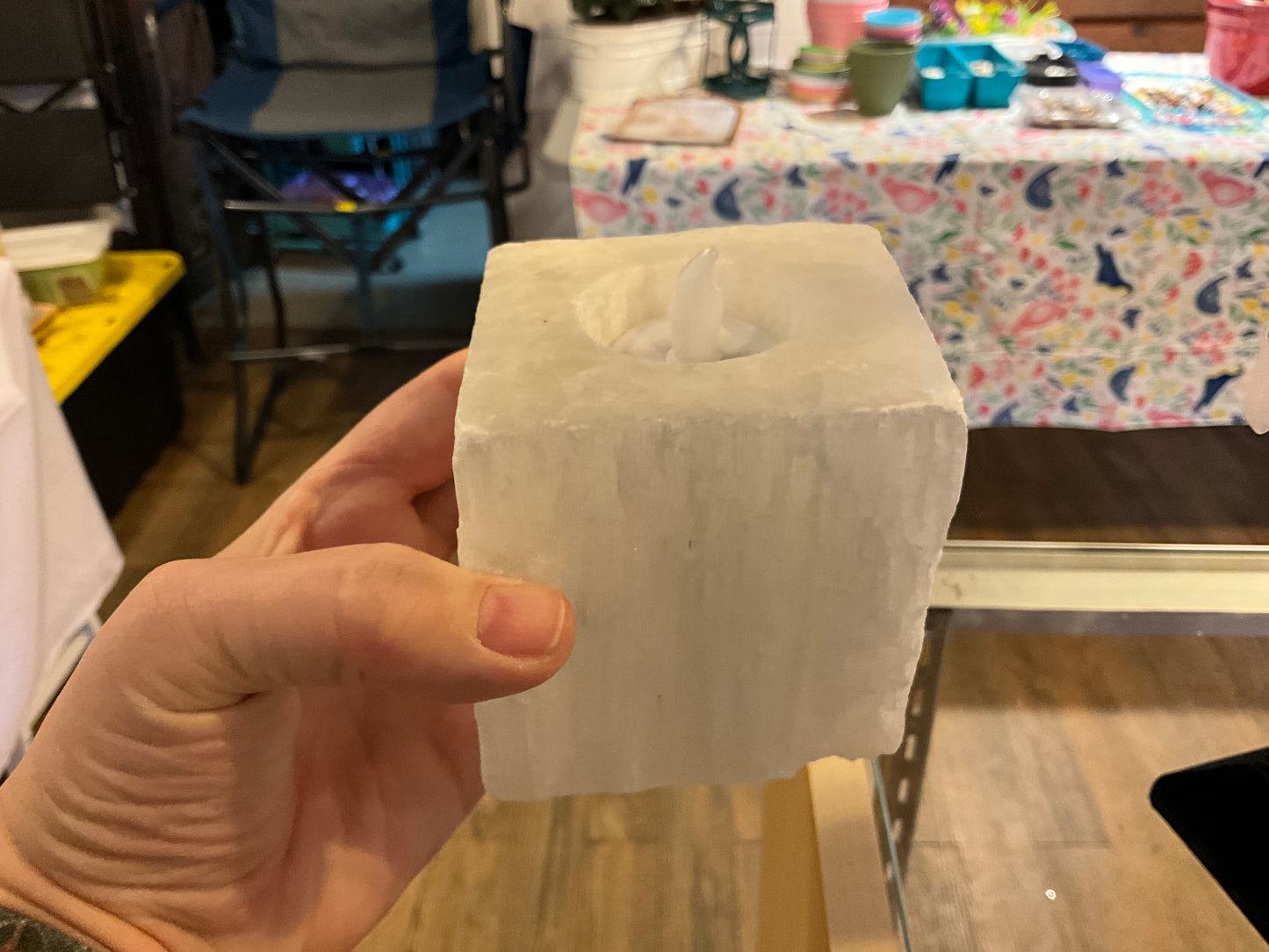 Selenite Candle Holders